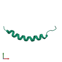 PDB entry 1r7g coloured by chain, front view.