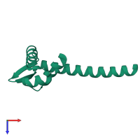 PDB entry 1r7j coloured by chain, top view.
