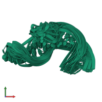 PDB entry 1r7w coloured by chain, ensemble of 20 models, front view.