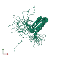 PDB entry 1r9p coloured by chain, ensemble of 20 models, front view.