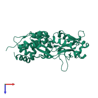 Glycine betaine/proline betaine-binding periplasmic protein in PDB entry 1r9q, assembly 1, top view.