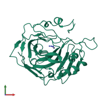 PDB entry 1ray coloured by chain, front view.