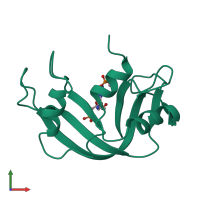 PDB entry 1rca coloured by chain, front view.