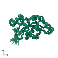 PDB entry 1rfl coloured by chain, ensemble of 20 models, front view.