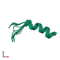 PDB entry 1rg4 coloured by chain, ensemble of 10 models, front view.
