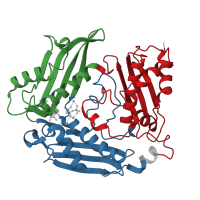 The deposited structure of PDB entry 1rg9 contains 12 copies of CATH domain 3.30.300.10 (GMP Synthetase; Chain A, domain 3) in S-adenosylmethionine synthase. Showing 3 copies in chain A.