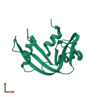 PDB entry 1rha coloured by chain, front view.