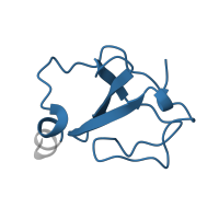 The deposited structure of PDB entry 1ri9 contains 1 copy of Pfam domain PF14603 (Helically-extended SH3 domain) in FYN-binding protein 1. Showing 1 copy in chain A.