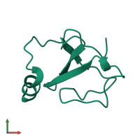 Monomeric assembly 1 of PDB entry 1ri9 coloured by chemically distinct molecules, front view.