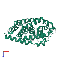 Vitamin D3 receptor in PDB entry 1rjk, assembly 1, top view.