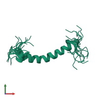 PDB entry 1rkl coloured by chain, ensemble of 20 models, front view.