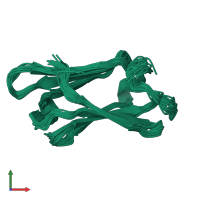 PDB entry 1rl1 coloured by chain, ensemble of 20 models, front view.