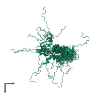 PDB entry 1rmj coloured by chain, ensemble of 20 models, top view.