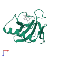 Guanyl-specific ribonuclease Ms in PDB entry 1rms, assembly 1, top view.