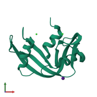 PDB entry 1rny coloured by chain, front view.