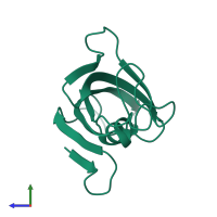 Peptidyl-prolyl cis-trans isomerase FKBP4, N-terminally processed in PDB entry 1rot, assembly 1, side view.