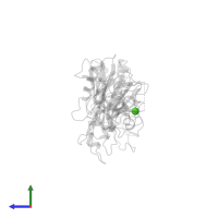 CALCIUM ION in PDB entry 1rp1, assembly 1, side view.