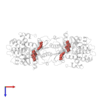 Modified residue PTR in PDB entry 1rqq, assembly 1, top view.