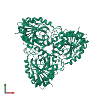 Purine nucleoside phosphorylase in PDB entry 1rr6, assembly 1, front view.