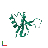 PDB entry 1rrb coloured by chain, front view.
