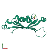 PDB entry 1rri coloured by chain, front view.
