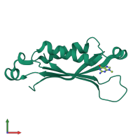 PDB entry 1rrw coloured by chain, front view.