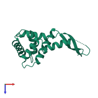 PDB entry 1rss coloured by chain, top view.