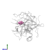 BENZAMIDINE in PDB entry 1rtf, assembly 1, side view.