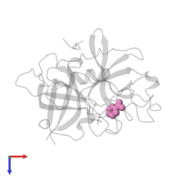 BENZAMIDINE in PDB entry 1rtf, assembly 1, top view.