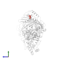 Modified residue CSD in PDB entry 1rth, assembly 1, side view.