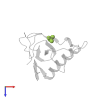 SULFATE ION in PDB entry 1rtu, assembly 1, top view.
