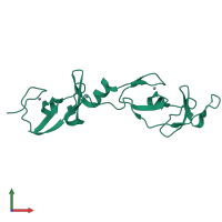 PDB entry 1rut coloured by chain, front view.