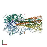 PDB entry 1ruy coloured by chain, front view.