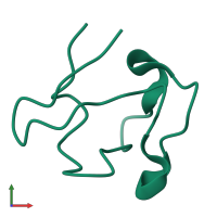 PDB entry 1rwd coloured by chain, front view.