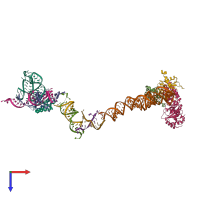 PDB entry 1ry1 coloured by chain, top view.