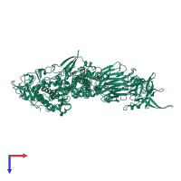 PDB entry 1s0d coloured by chain, top view.