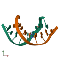 PDB entry 1s0t coloured by chain, front view.