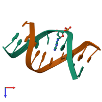 PDB entry 1s0t coloured by chain, top view.