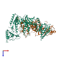 PDB entry 1s1v coloured by chain, top view.