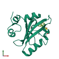 PDB entry 1s1y coloured by chain, front view.