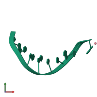 PDB entry 1s23 coloured by chain, front view.