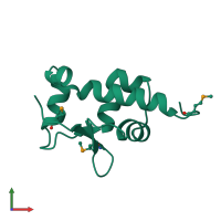 PDB entry 1s29 coloured by chain, front view.