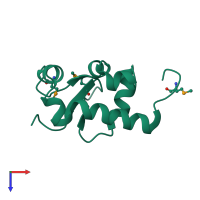 PDB entry 1s29 coloured by chain, top view.