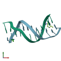 PDB entry 1s2r coloured by chain, front view.