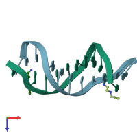 PDB entry 1s2r coloured by chain, top view.