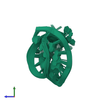 PDB entry 1s34 coloured by chain, ensemble of 15 models, side view.