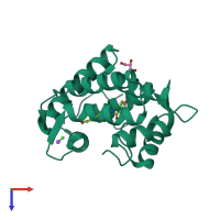PDB entry 1s36 coloured by chain, top view.