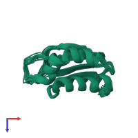 PDB entry 1s3a coloured by chain, ensemble of 19 models, top view.