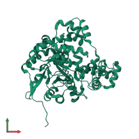 PDB entry 1s3h coloured by chain, front view.