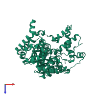 PDB entry 1s3h coloured by chain, top view.